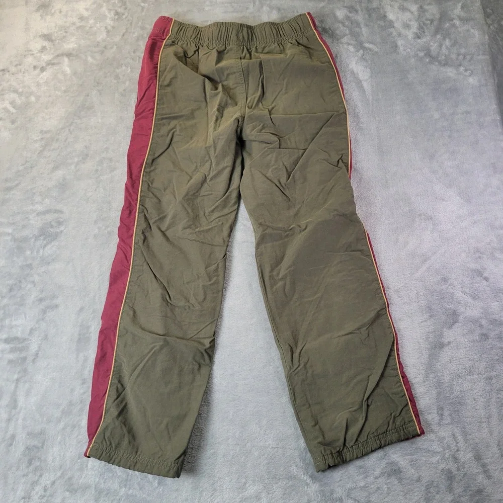 Gymboree‎ Boys Size 8 Olive Green Lined Windbreaker Pants Maroon Strip Rugged